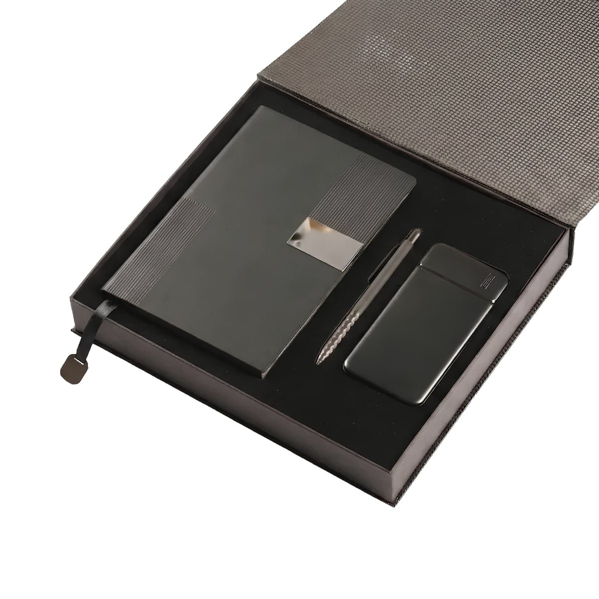 Deri Kapakl? Defter, Touchpen Kalem ve 10.000 mAh Powerbank VIP Hediye Seti toptan baskı